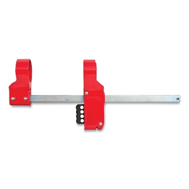 Blind Flange Lockout Device, 12 in Pipe dia, Medium, Red/Silver (1 EA)