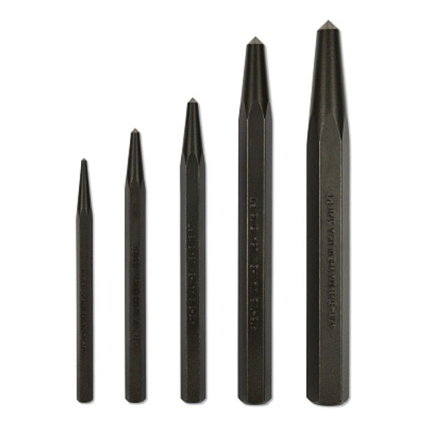 5 Pc Center Punch Kits, Pointed, English (1 KIT / KIT)