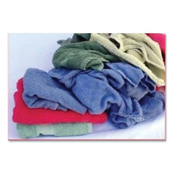 Oklahoma Waste & Wiping Rag Turkish & Regular Cotton Terry Mixed Towels, Assorted Colors, 25 lb (25 LB / CTN)