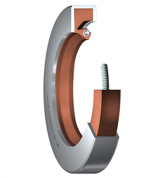 CR Seals 350X390X18 HDS1 V Single Lip Oil Seal - Solid, 350 mm Shaft, 390 mm OD, 18 mm Width, HDS1 Design, Fluoro Rubber (FKM) Lip Material