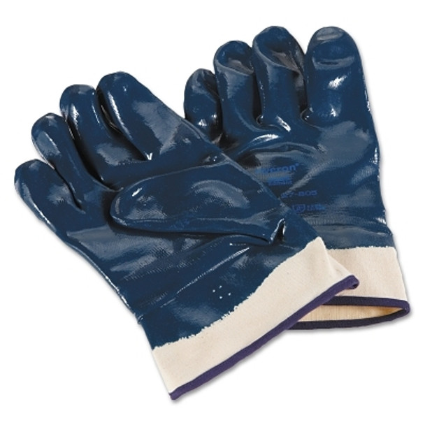 Hycron Nitrile Coated Gloves, 10, Blue, Extra Rough Finish, Fully Coated (12 PR / DZ)