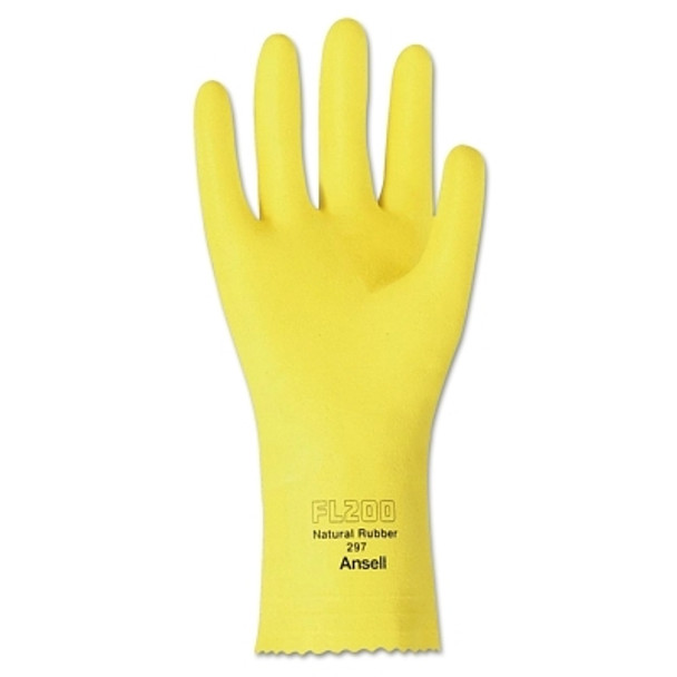 FL 200 Gloves, 9, Natural Latex, Lemon Yellow (12 PR / DZ)