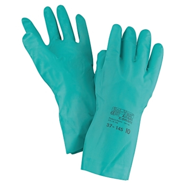 AlphaTec Solvex Nitrile Gloves, Gauntlet Cuff, Unlined, Size 10, Green, 11 mil (12 PR / DZ)