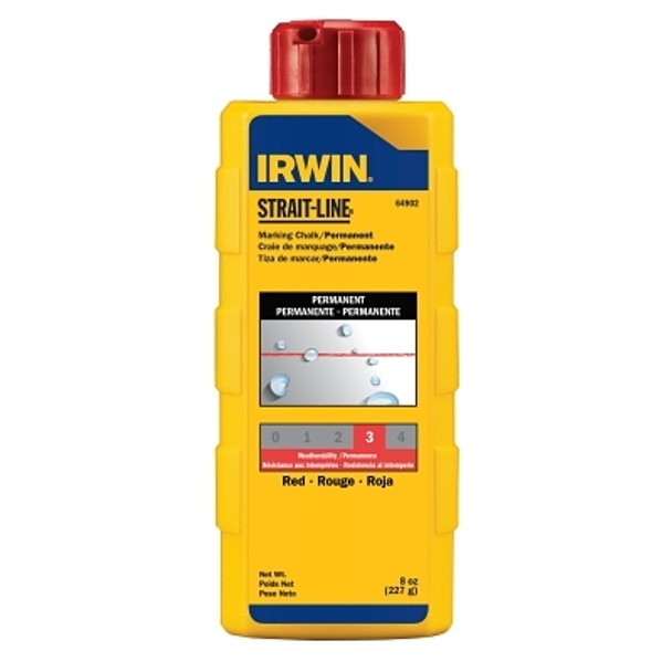 Irwin Strait-Line Permanent Staining Marking Chalk, 8 oz, Bottle, Red (1 BTL / BTL)