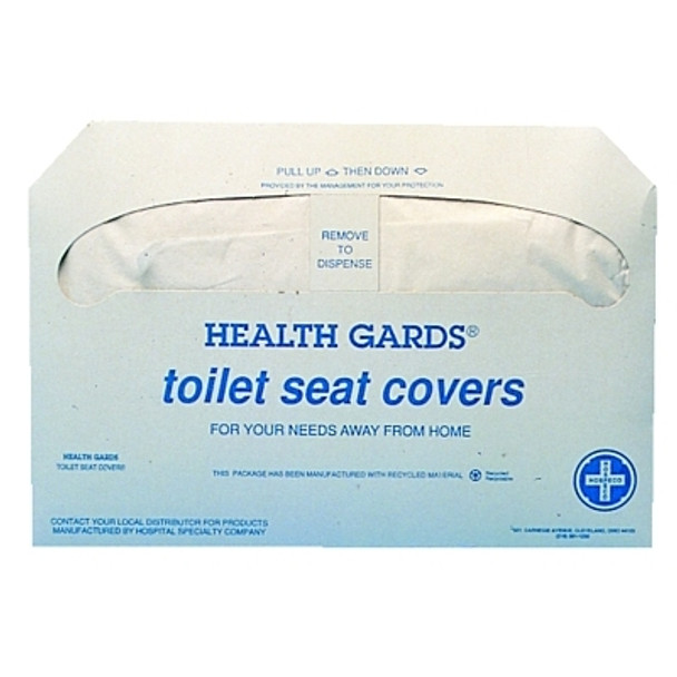 Hospeco Health Gards Toilet Seat Covers, 250 per pack, Half-Fold, White (20 PK / CA)