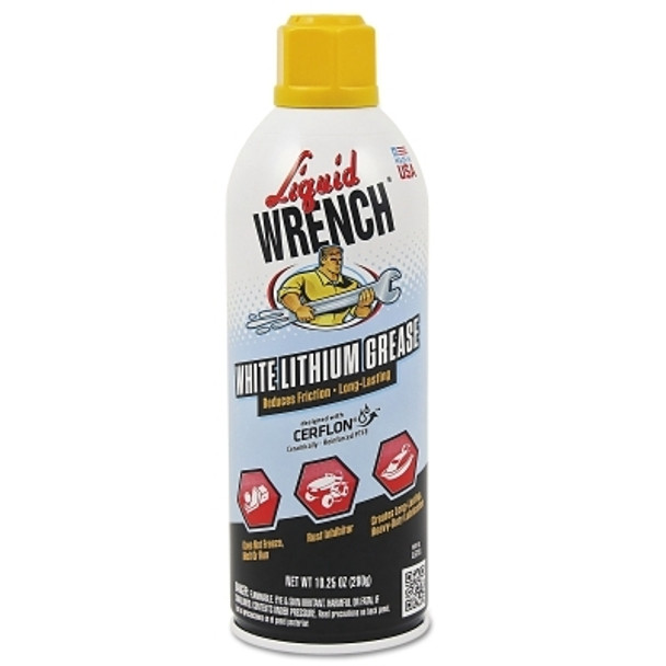 LIQUID WRENCH White Lithium Grease, 10.25 oz Aerosol Can (12 CN / CA)