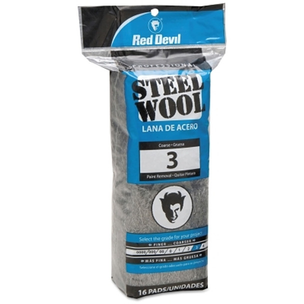 Red Devil Steel Wool, Course, #3 (16 EA / PK)