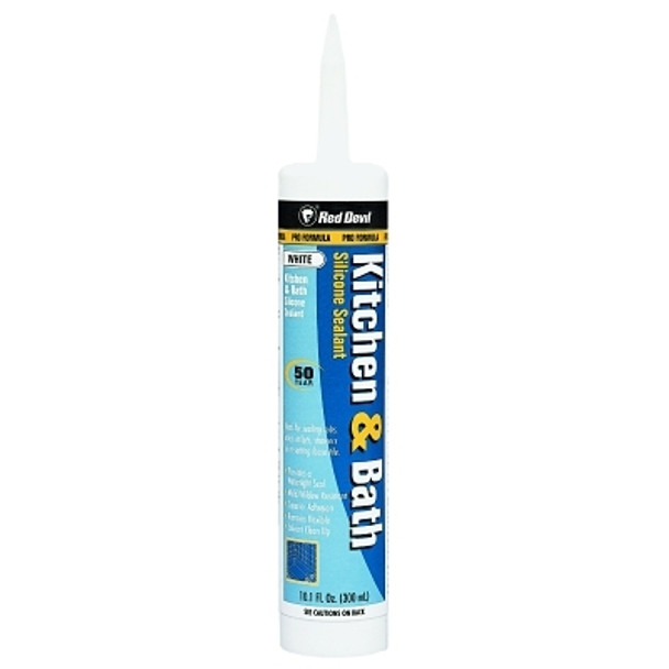 Red Devil Kitchen & Bath Caulk, 10.1 oz Cartridge, White (12 CTG / CS)