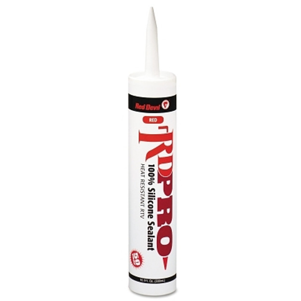 Red Devil RD PRO Heat Resistant RTV Sealants, 2.8 oz Tube, Red (12 TUBE / CS)