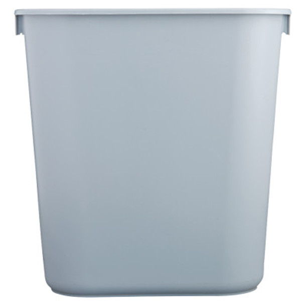 Newell Rubbermaid Deskside Wastebaskets, 13 5/8 qt, Plastic, Black (12 EA/BOX)