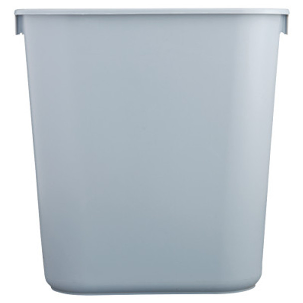 Newell Rubbermaid Deskside Wastebaskets, 13 5/8 qt, Plastic, Gray (1 EA/CS)