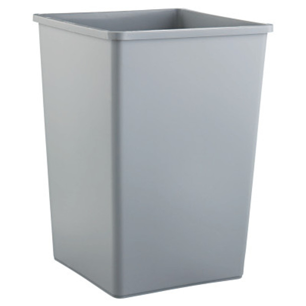 Newell Rubbermaid Untouchable Waste Container, Square, Plastic, 35gal, Gray (1 EA/EA)