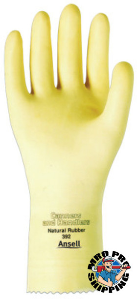 Unlined Latex Gloves, 10, Natural Latex, Natural (12 PR / DZ)