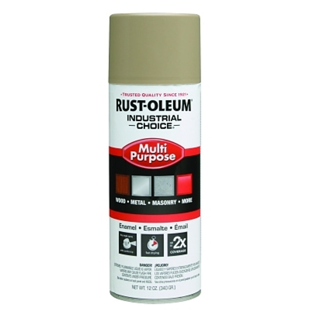 Rust-Oleum Industrial Choice 1600 System Enamel Aerosols, 12 oz, Beige, High-Gloss (6 CAN / CS)