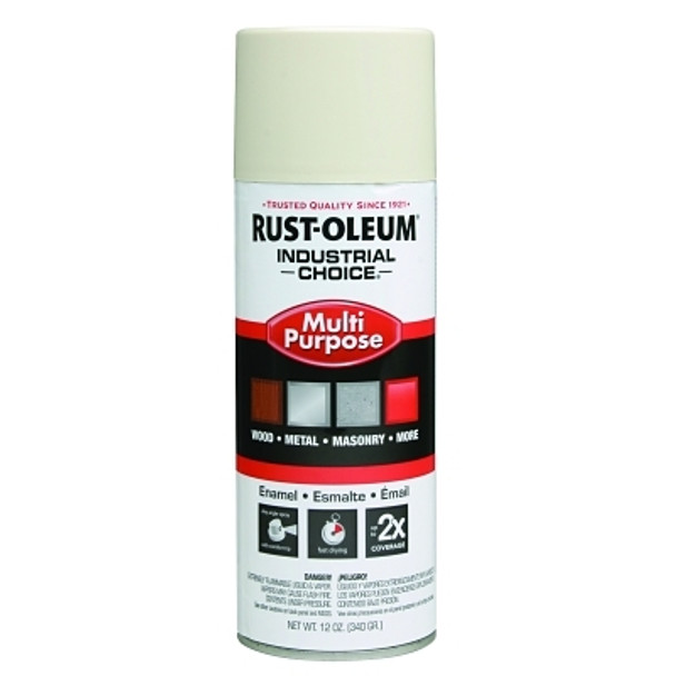 Rust-Oleum Industrial Choice 1600 System Enamel Aerosols, 12 oz, Antique White, High-Gloss (6 CAN / CS)