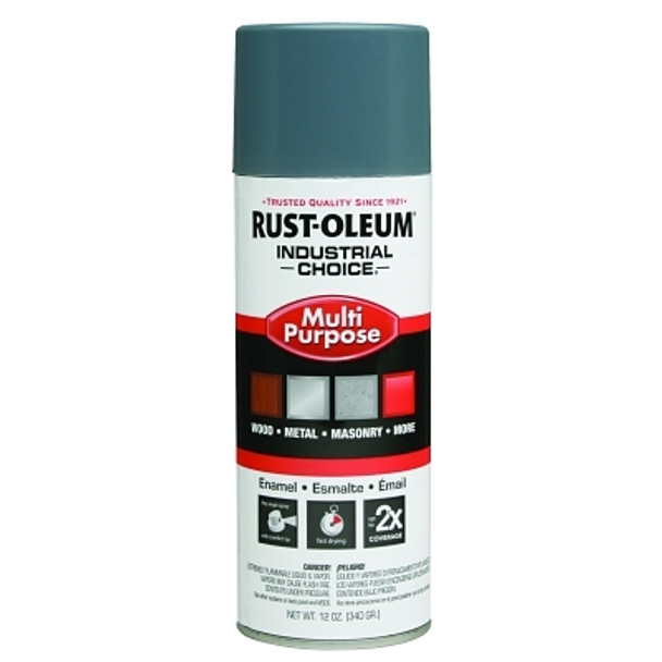 Rust-Oleum Industrial Choice 1600 System Enamel Aerosols, 12 oz, Machinery Gray, High-Gloss (6 CAN / CS)
