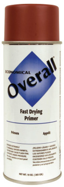 Overall Economical Fast Drying Enamel Aerosols, 10 oz Aerosol Can, Red Primer (6 CN / CA)