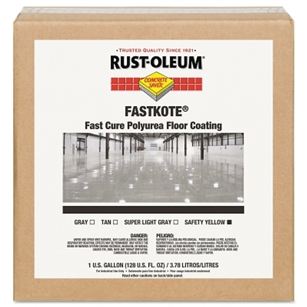 Rust-Oleum FastKote Fast Dry Polyurea Floor Coatings, Safety Yellow, 1 Gal, Solvent (1 EA / EA)