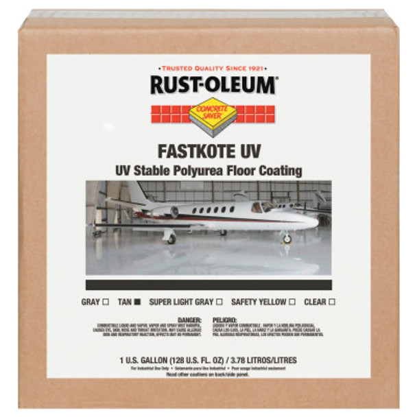 Rust-Oleum Industrial FastKote UV Stable Polyurea Floor Coatings, Tan, 1 Gal, Solvent (1 EA/EA)