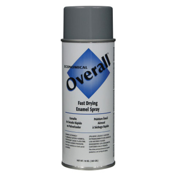 Overall Economical Fast Drying Enamel Aerosols, 10 oz, Gloss Machine Gray (6 CN / CA)