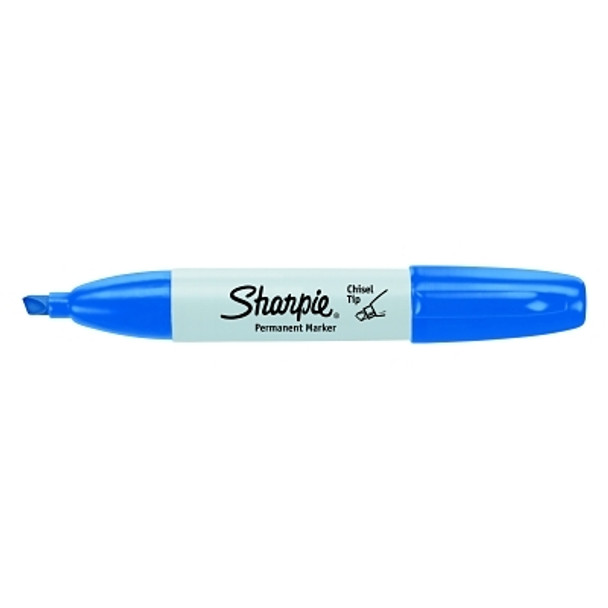 Sharpie Chisel Point Permanent Markers, 5.3 mm, Chisel, Blue (1 EA / EA)