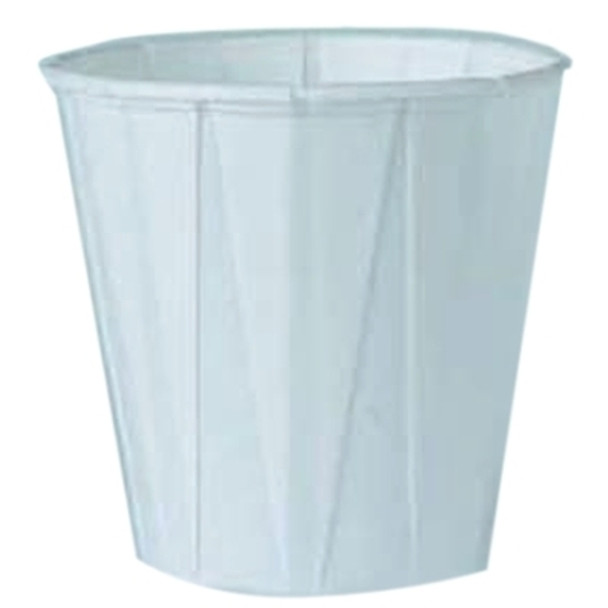 Solo Pleated Paper Water Cups, 3 1/2 oz, White, 5,000 per case (1 CA / CA)