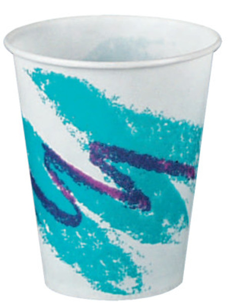 Solo Wax-Coated Paper Cold Cups, 5 oz, Jazz Design (30 CA/PA)