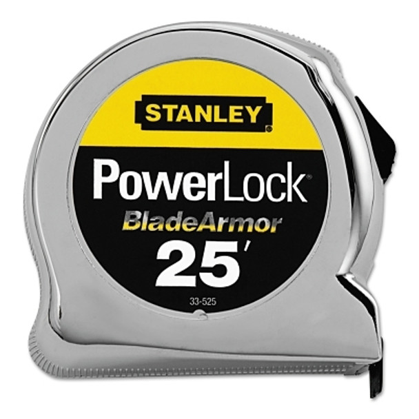 Stanley Powerlock Tape Rules 1 in Wide Blade w/BladeArmor, 1 in x 25 ft (1 EA / EA)