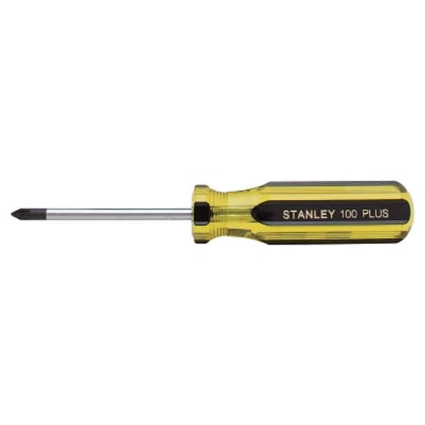 100 Plus Phillips Tip Screwdriver, 6 3/4" Long, Tip Size #1, 3/16" Shank Dia (1 EA)