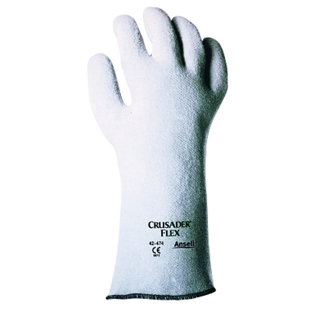 Crusader Flex Hot Mill Gloves, Nitrile-Coated Non-Woven Felt, Light Gray, Sz 9 (12 PR / DZ)