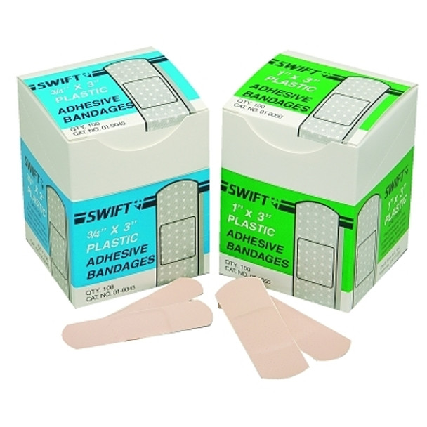 Adhesive Bandages, 1 in x 3 in Strips, Plastic (1 BX / BX)