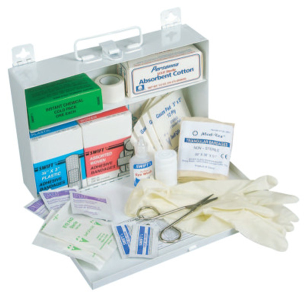 25 Person First Aid Kit, Metal, Standard Wall Mount (1 KT / KT)