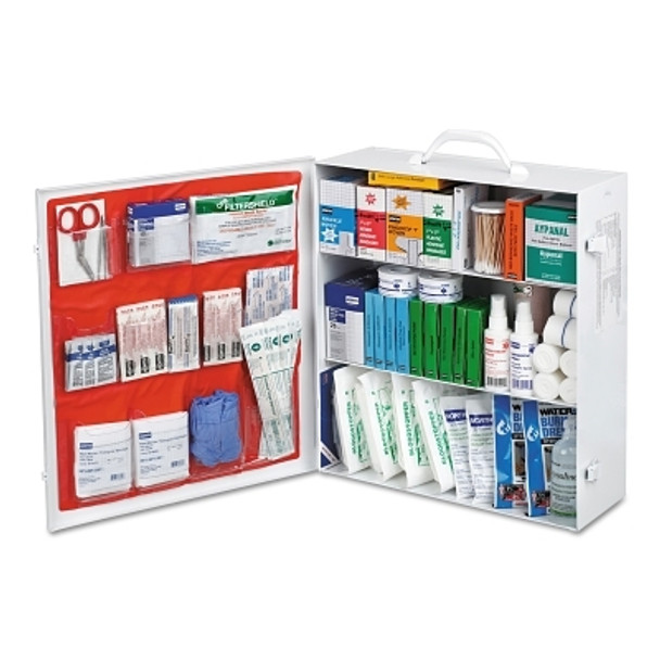 Assorted First Aid Kit, 493-Piece, Steel Case, Stand Alone (1 EA)