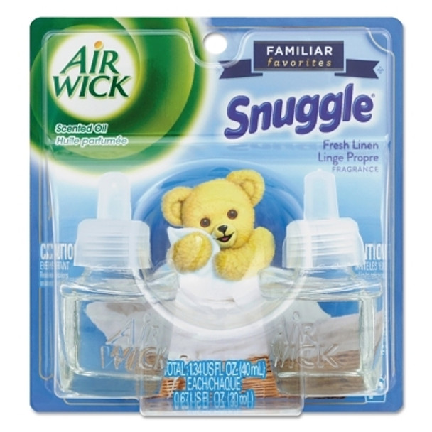 Air Wick Scented Oil Twin Refill, Snuggle Fresh Linen, 0.67 oz (6 EA / CT)