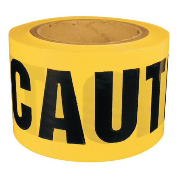 Barricade Tape, 3 in x 1,000 ft, Yellow, Caution (8 ROL / CS)