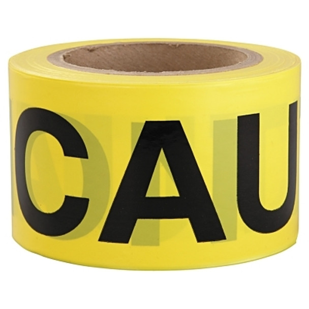 Barricade Tape, 3 in x 300 ft, Yellow, Caution (1 ROL / ROL)