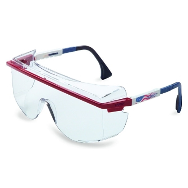 Astrospec OTG 3001 Eyewear, Clear Lens, Anti-Fog, Blue/Red/White Frame (10 EA / BX)