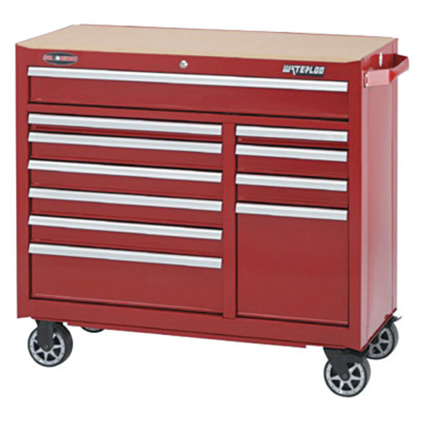 11-Drawer Cabinet, 41 in x 18 in x 40.75 in, 13,454 cu in, Red (1 EA)