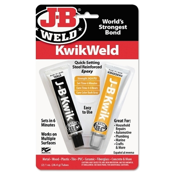 J-B Weld Cold Weld Compound, 2 oz (2 x 1 oz) Skin Packed, Dark Gray (1 EA / EA)