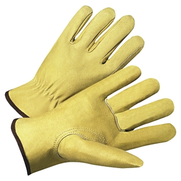 Premium Grain Pigskin Driver Gloves, Large, Unlined, Beige (12 PR / DOZ)