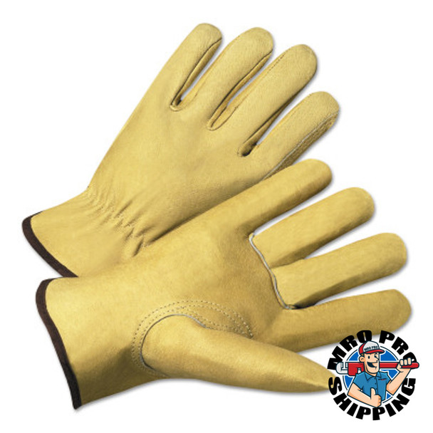 Anchor Products 4000 Series Driver Gloves, Premium Grain Pigskin, Small, Unlined, Beige (120 CA/SET)