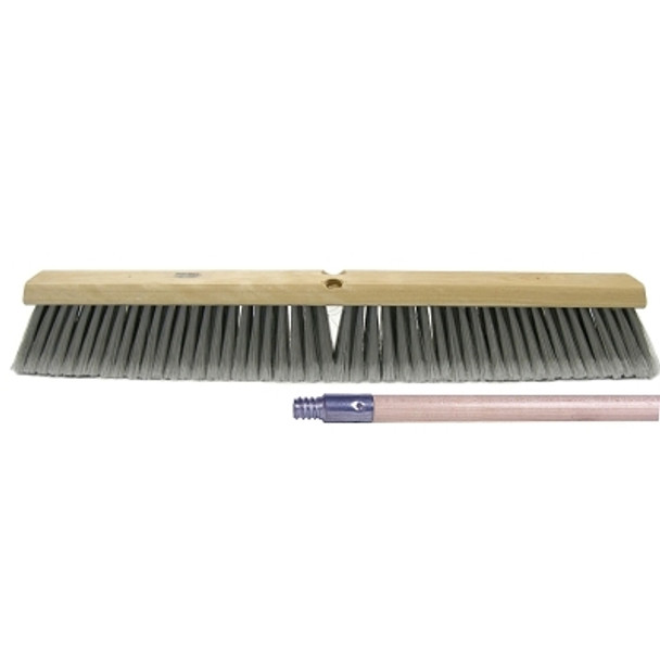 Weiler Flagged Silver Polystyrene Fine Sweep Brush, 18 in Hardwood, 3 in Trim, 12 Kit (1 EA / EA)