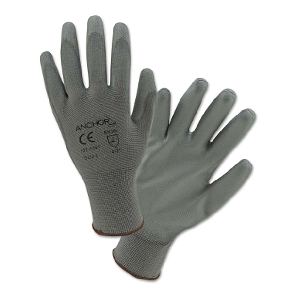 Coated Gloves, Large, Gray (12 PR / DZ)