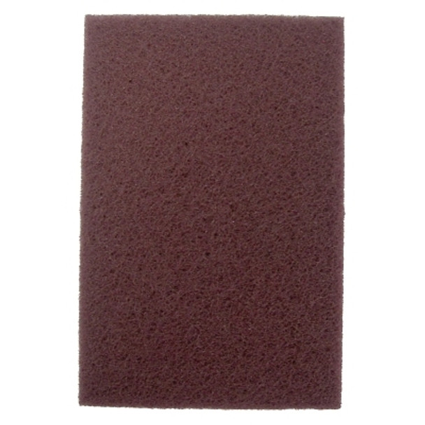 Weiler Non-Woven Hand Pad, General Purpose, 6 in x 9 in, Medium/Coarse, Brown (60 EA / BX)