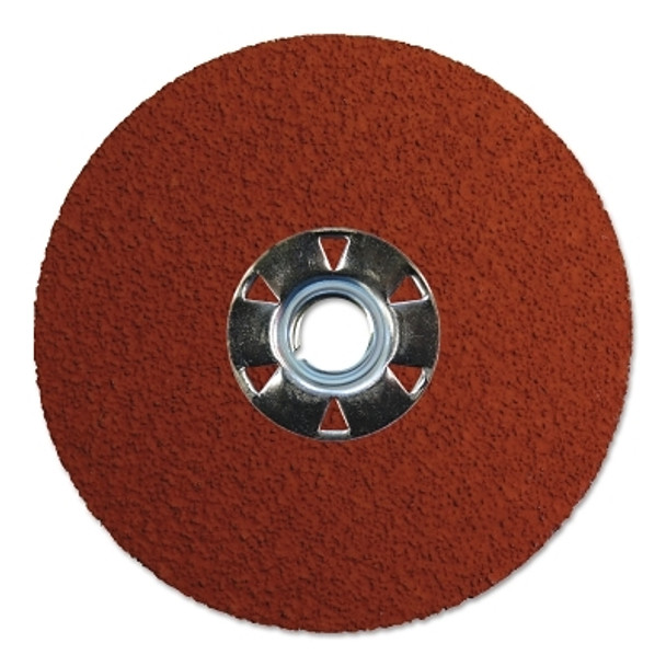 Weiler Tiger Ceramic Resin Fiber Discs, 4 1/2 in Dia, 5/8 in-11 Arbor, 24 Grit, 25/Box (25 EA / BX)