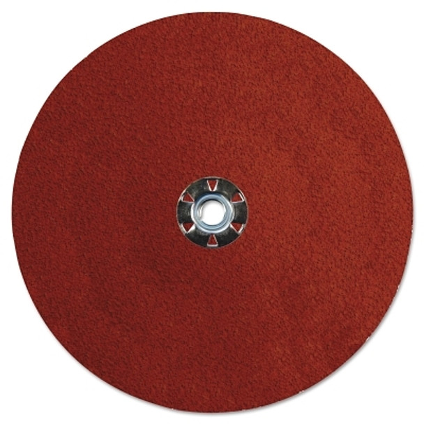 Weiler Tiger Ceramic Resin Fiber Discs, 9 in Dia, 5/8 Arbor, 50 Grit, Ceramic (25 EA / BX)