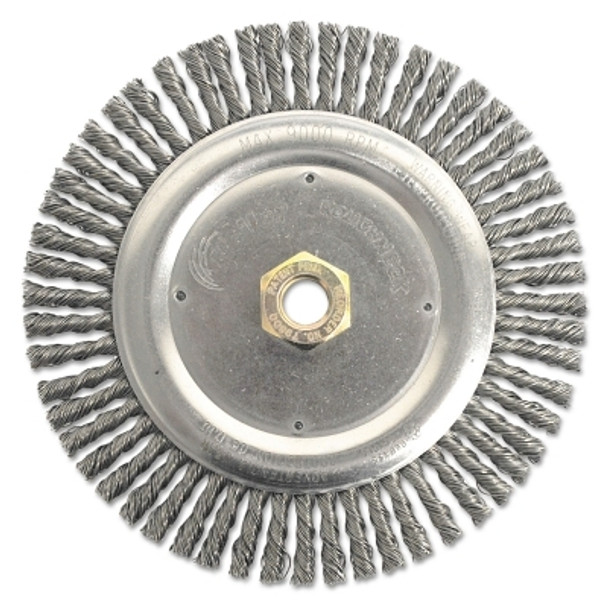 Weiler Dually Stringer Bead Wheel, 7 in dia x 3/16 in W Face, 0.020 in Steel Wire, 9000 RPM (1 EA / EA)