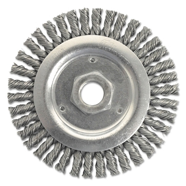 Weiler Dually Stringer Bead Wheel, 4-1/2 in dia x 3/16 W Face, 0.020 in Steel Wire, 15000 RPM (1 EA / EA)