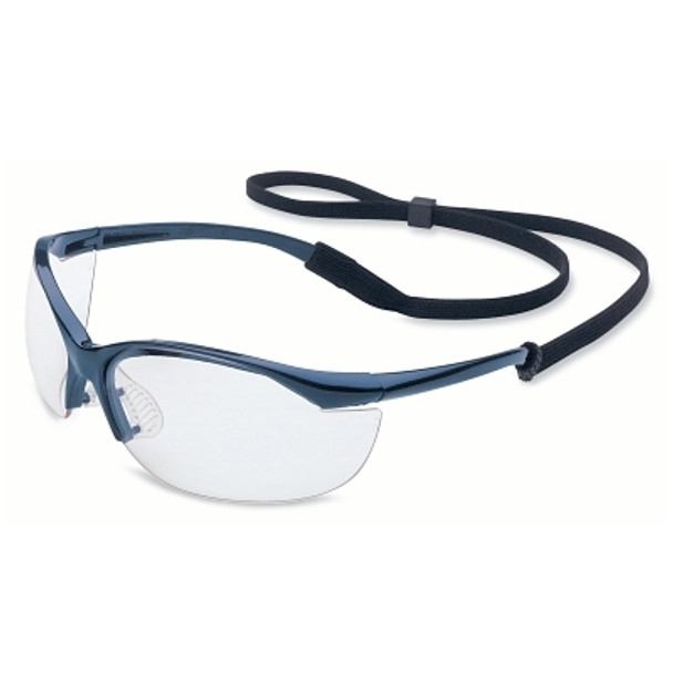 Vapor Eyewear, Clear Lens, Polycarbonate, Fog-Ban Anti-Fog, Metallic Blue Frame (1 PR / PR)