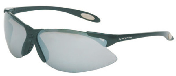 A900 Series Eyewear, Silver Mirror Lens, Polycarbonate, Hard Coat, Black Frame (10 PR / BX)